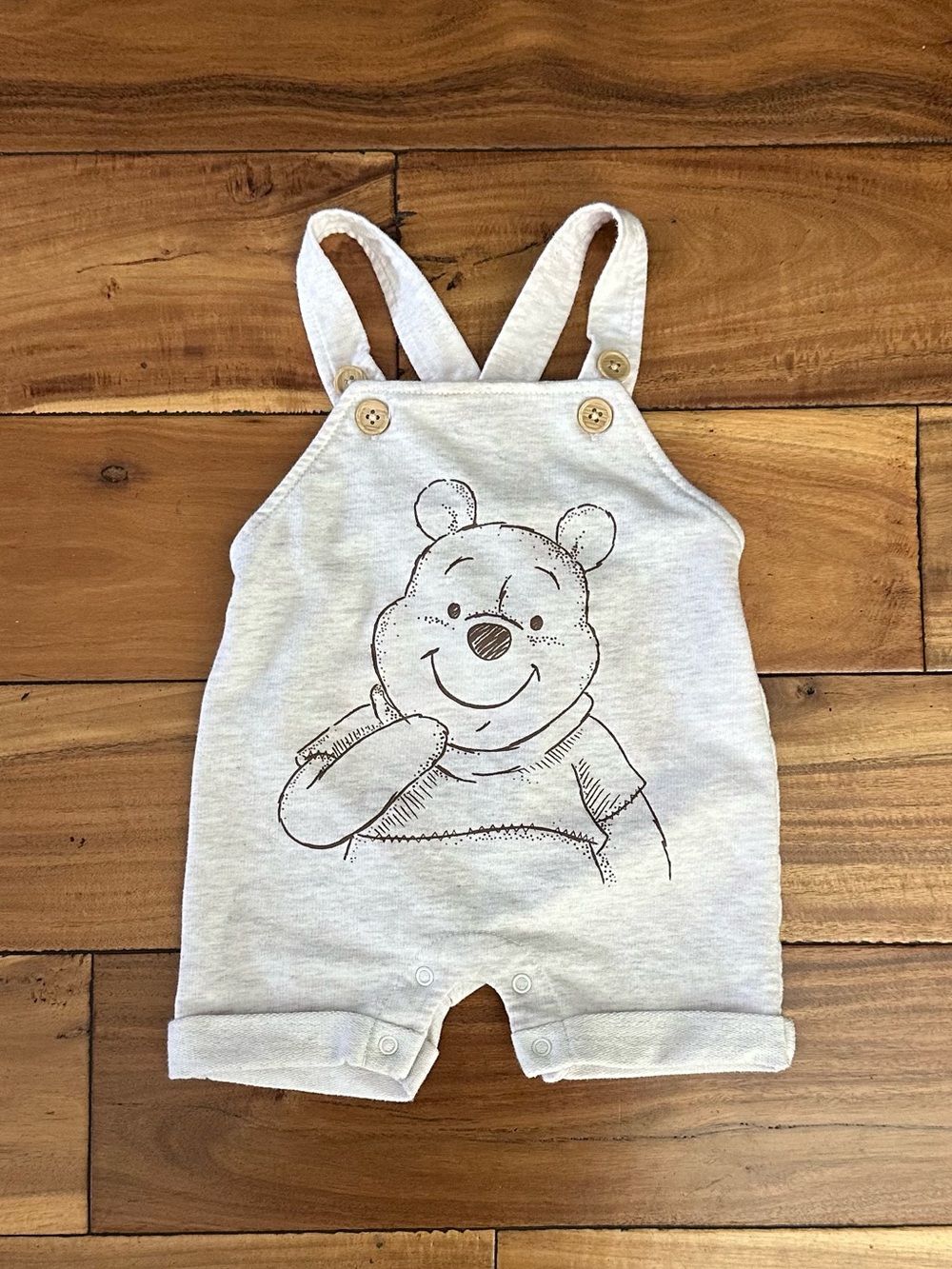Disney Baby Winnie the Pooh Neutral Romper Overalls 3-6M